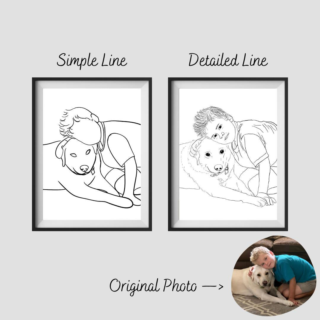 Personalized Photo to Line Art
